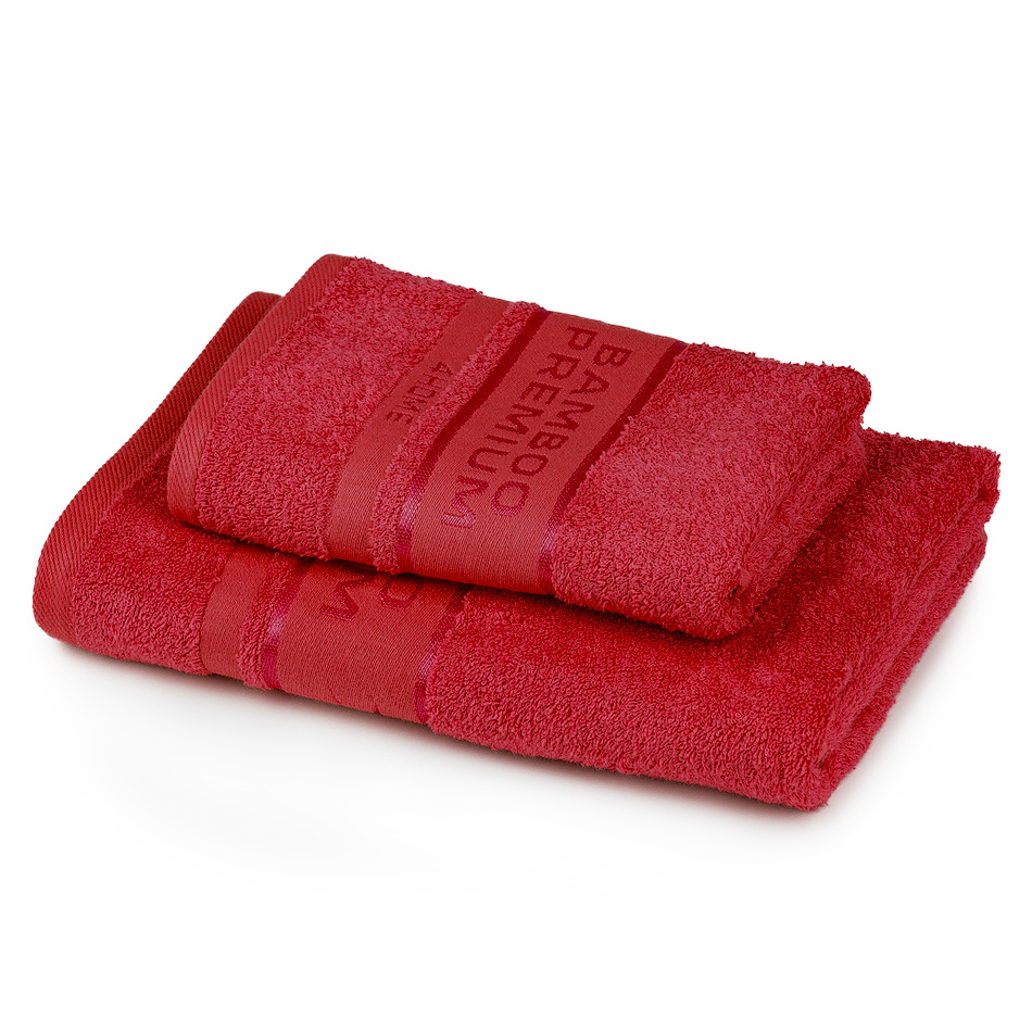 4Home Sada Bamboo Premium osuška a ručník červená