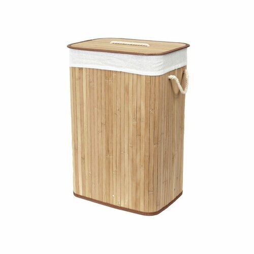 Compactor Bambusový koš na prádlo s víkem Compactor Bamboo - obdélníkový