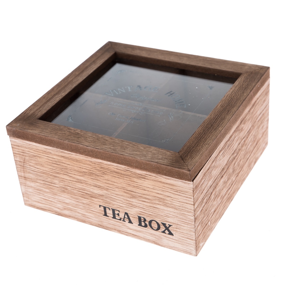 Dřevěný box na čajové sáčky TEA