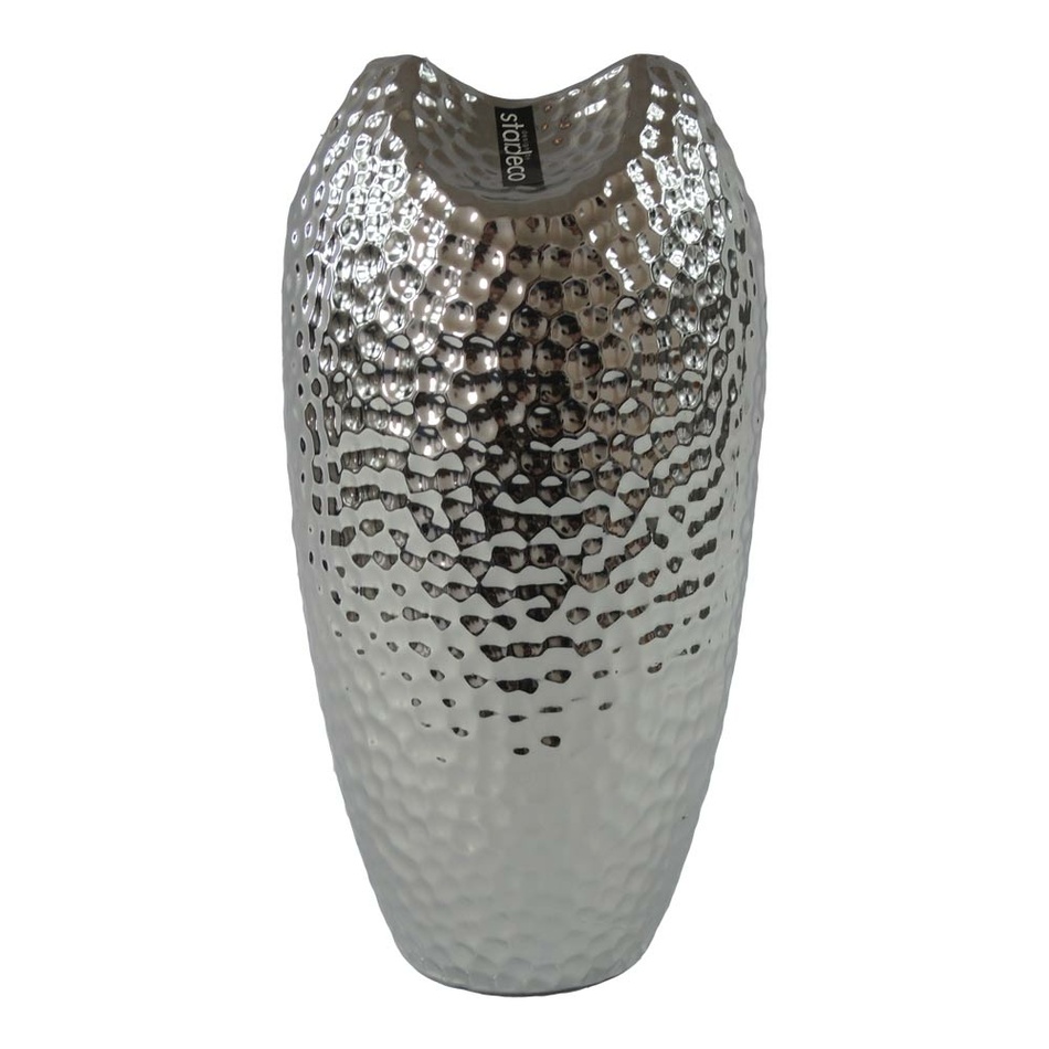Keramická váza Silver dots stříbrná