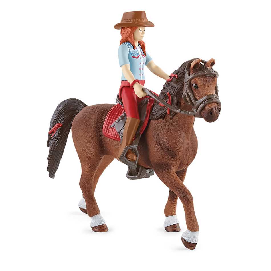 Schleich 42539 Zrzka Hannah s pohyblivými klouby na koni