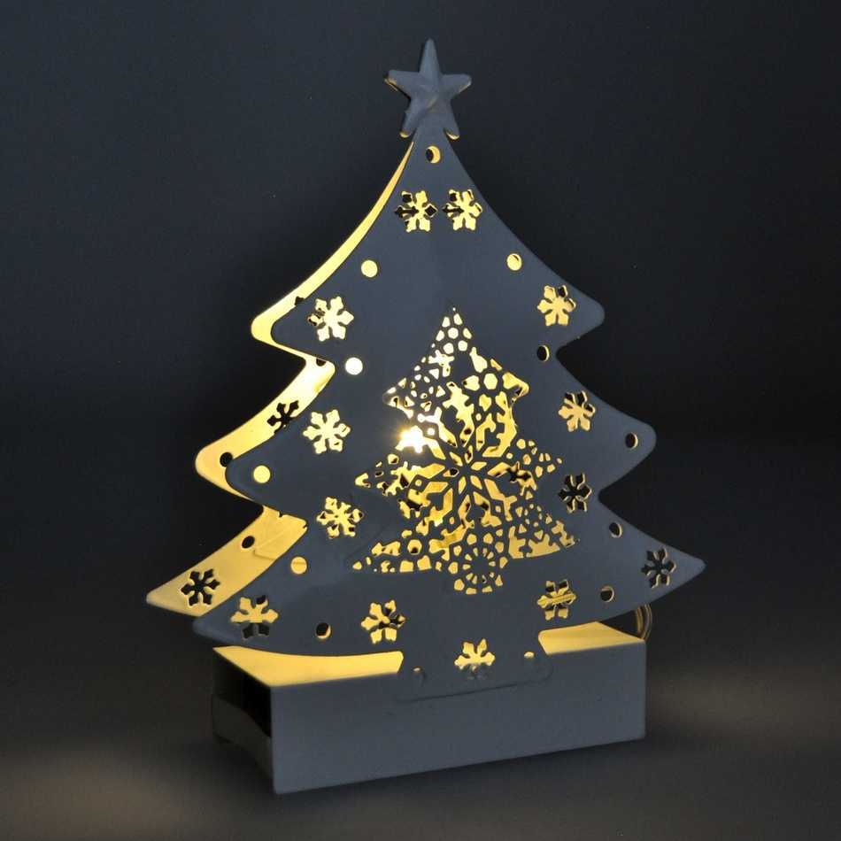Solight LED kovový vánoční stromek