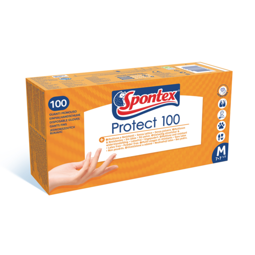 Spontex Protect jednorázové vinylové rukavice vel. M