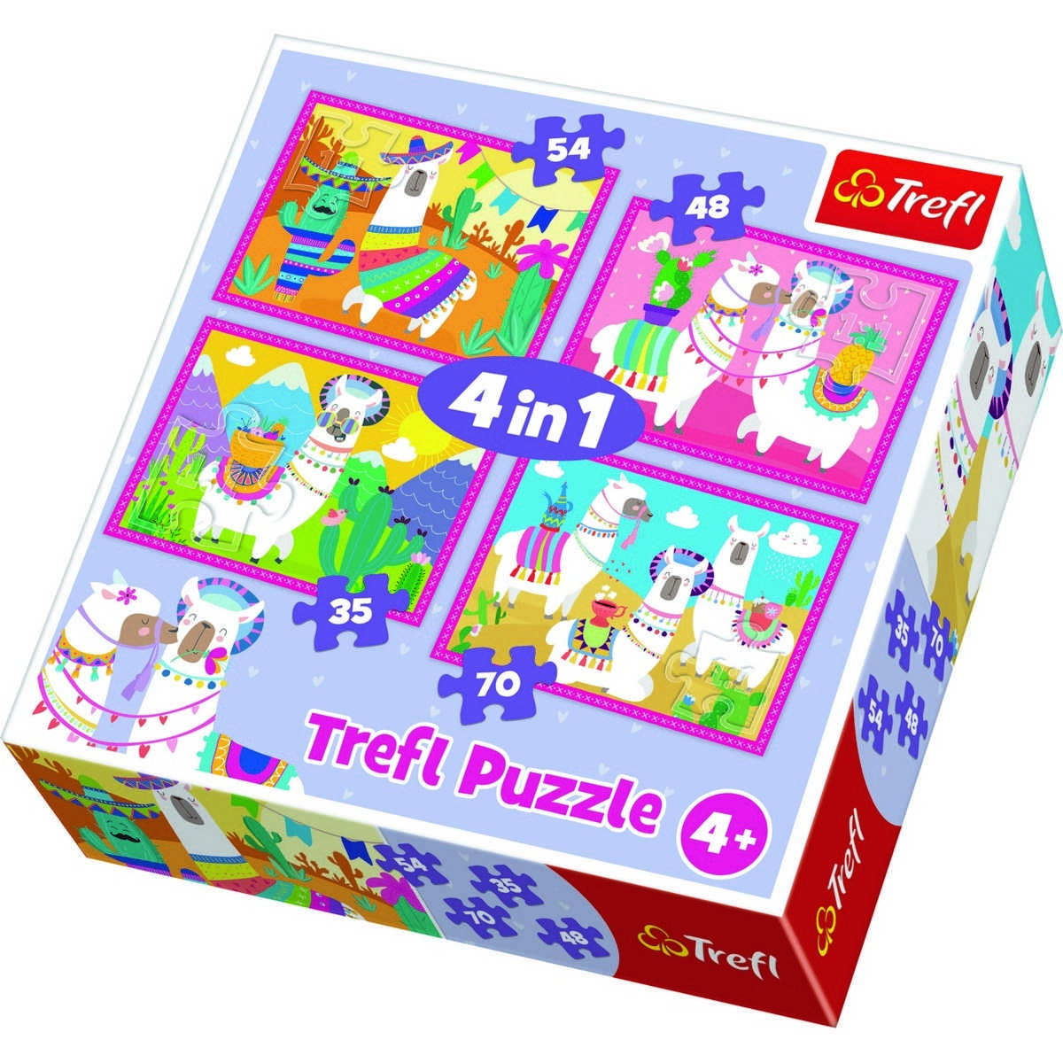 Trefl Puzzle Veselé lamy 4v1 (35