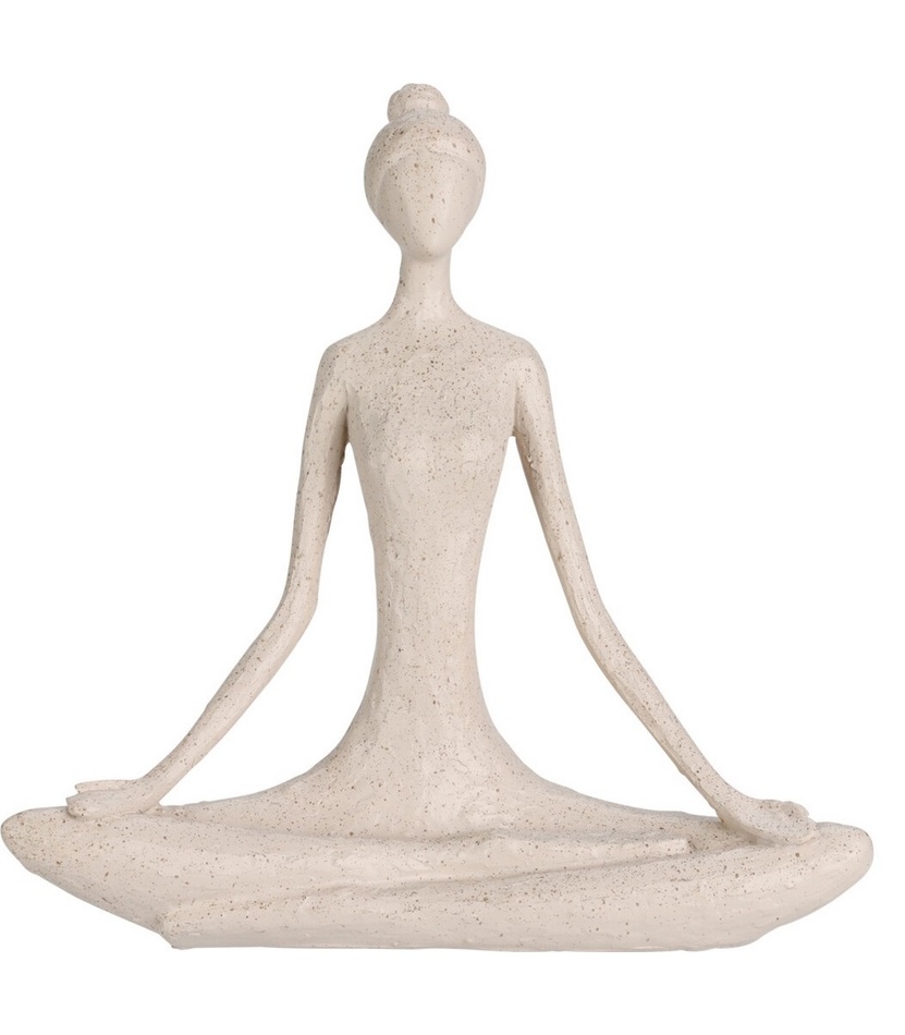Dekorace Yoga Lady krémová
