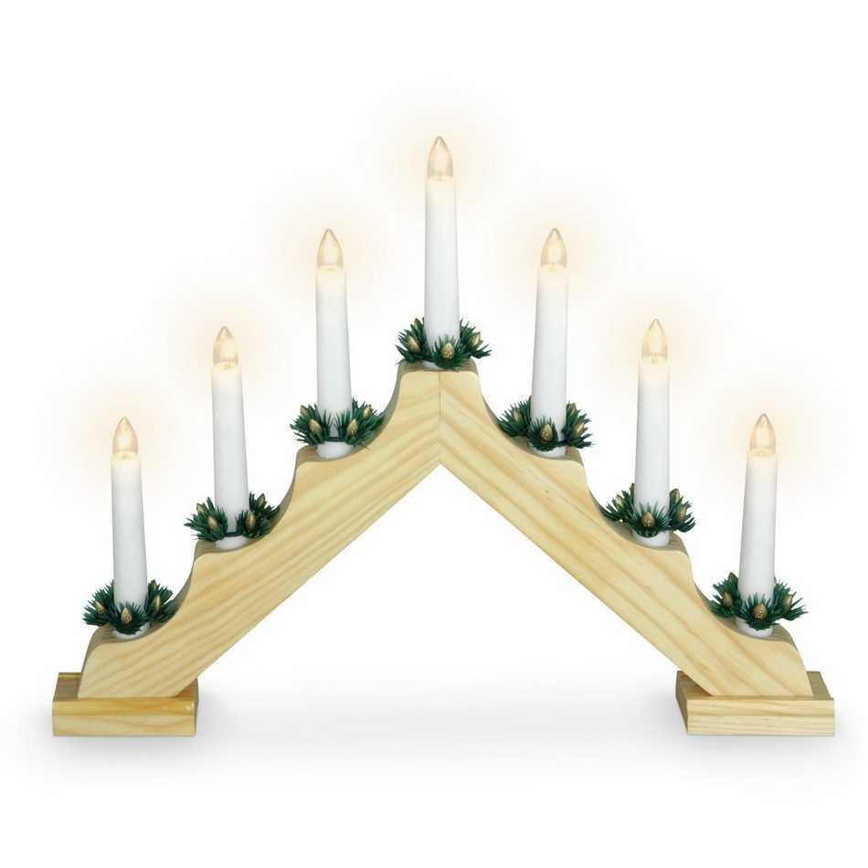 Vánoční svícen Candle Bridge hnědá