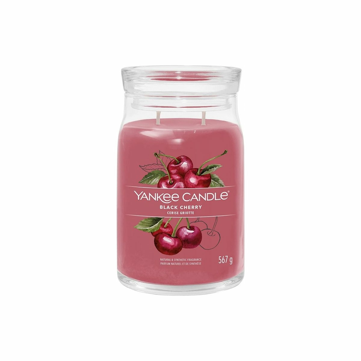 Yankee Candle vonná svíčka Signature ve skle velká Black Cherry