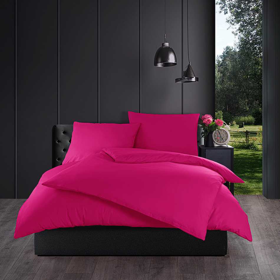 Bavlněné povlečení Color fuchsiová