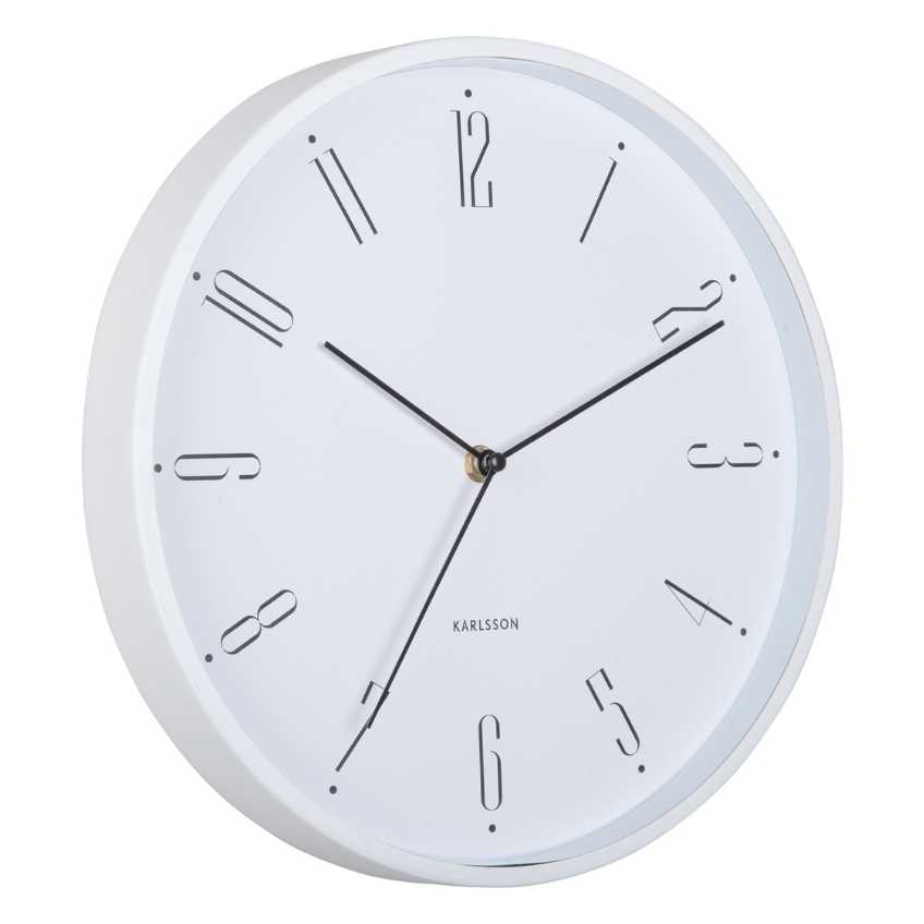 Present time Bílé nástěnné hodiny Grand 30 cm