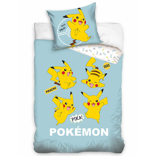 Carbotex Dětské bavlněné povlečení Pokémon Pika Pika Pikachu