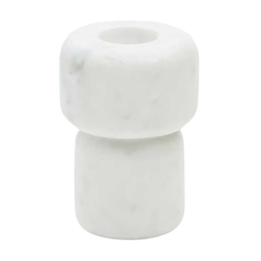 Bílý mramorový svícen Kave Home Signe 12 cm