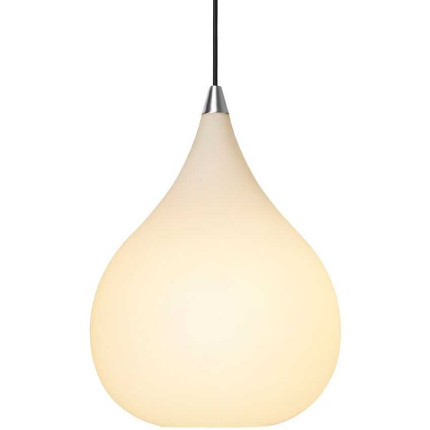Opálově bílé skleněné závěsné světlo Halo Design Drops 30 cm