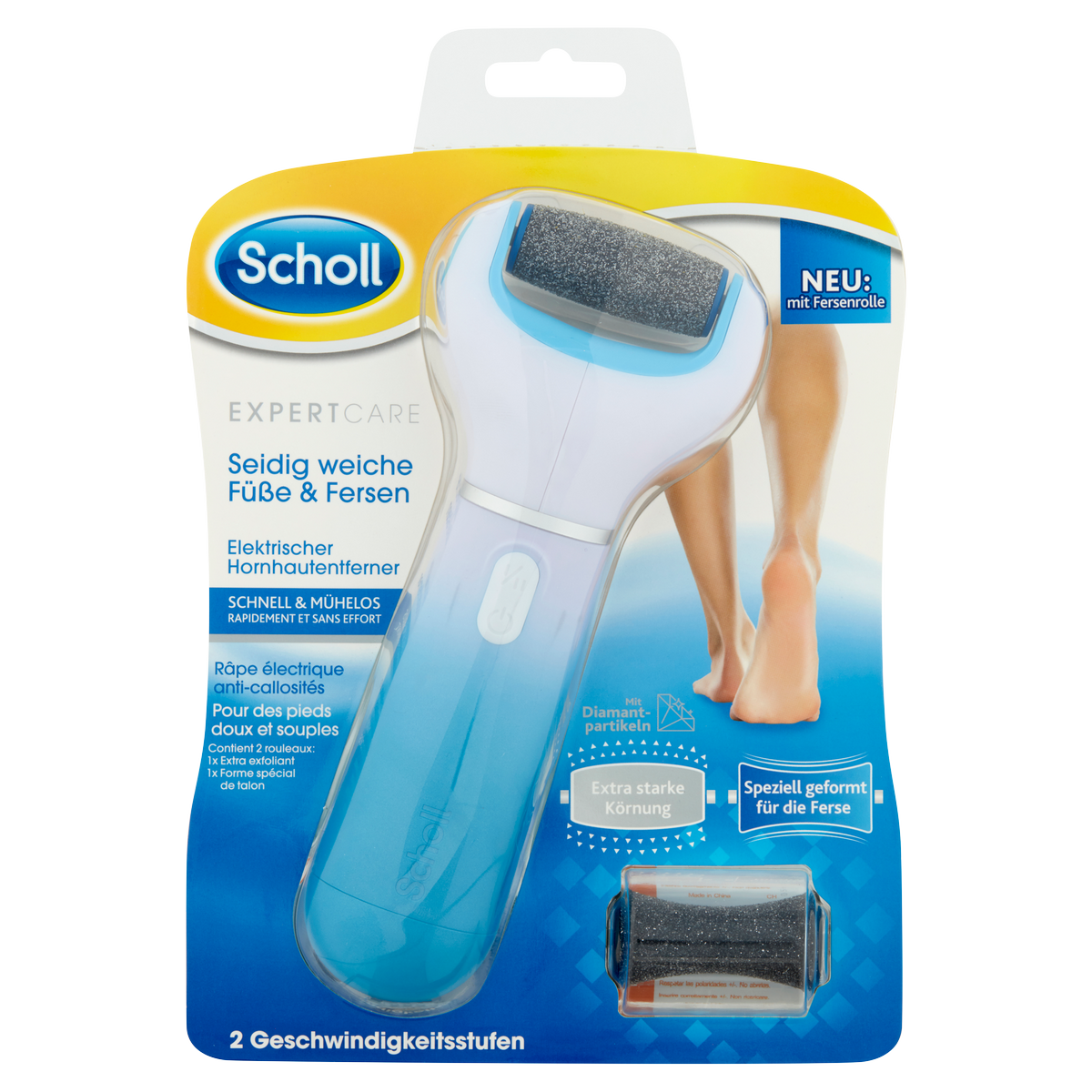 Scholl Elektrický pilník na chodidla + 2 rotační hlavice Velvet Smooth