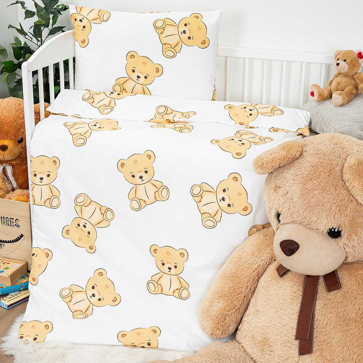 4Home Dětské bavlněné povlečení do postýlky Teddies