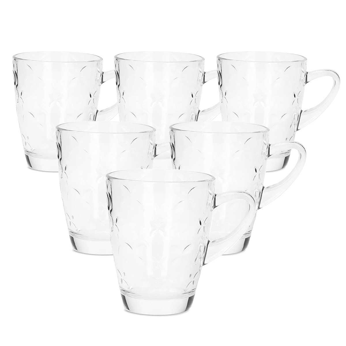 Florina Sada skleněných hrnků Iris 300 ml