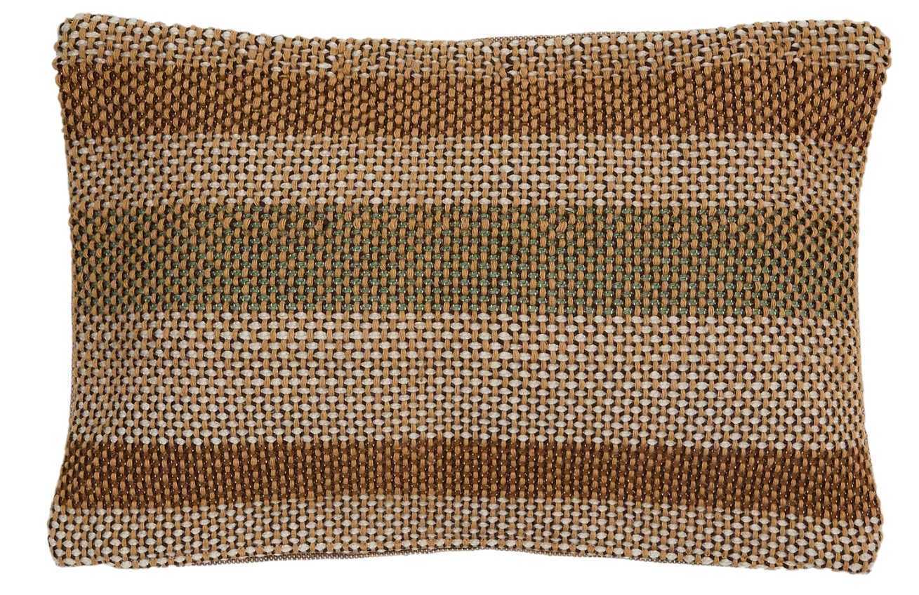 Béžovo-zelený povlak na polštář Kave Home Lunet 40 x 60 cm