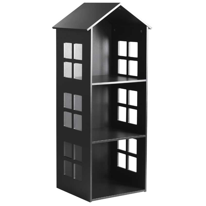 Jotex Černá lakovaná dětská knihovna SEVILLA 117 x 47 cm