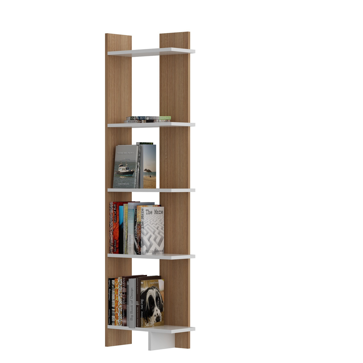 Knihovna Als Teak White
