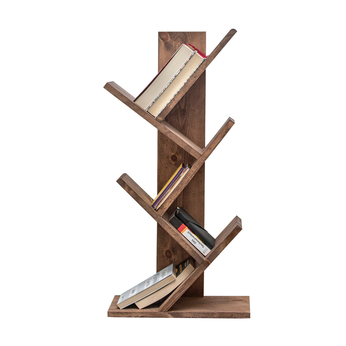 Knihovna Cemo Wooden Walnut