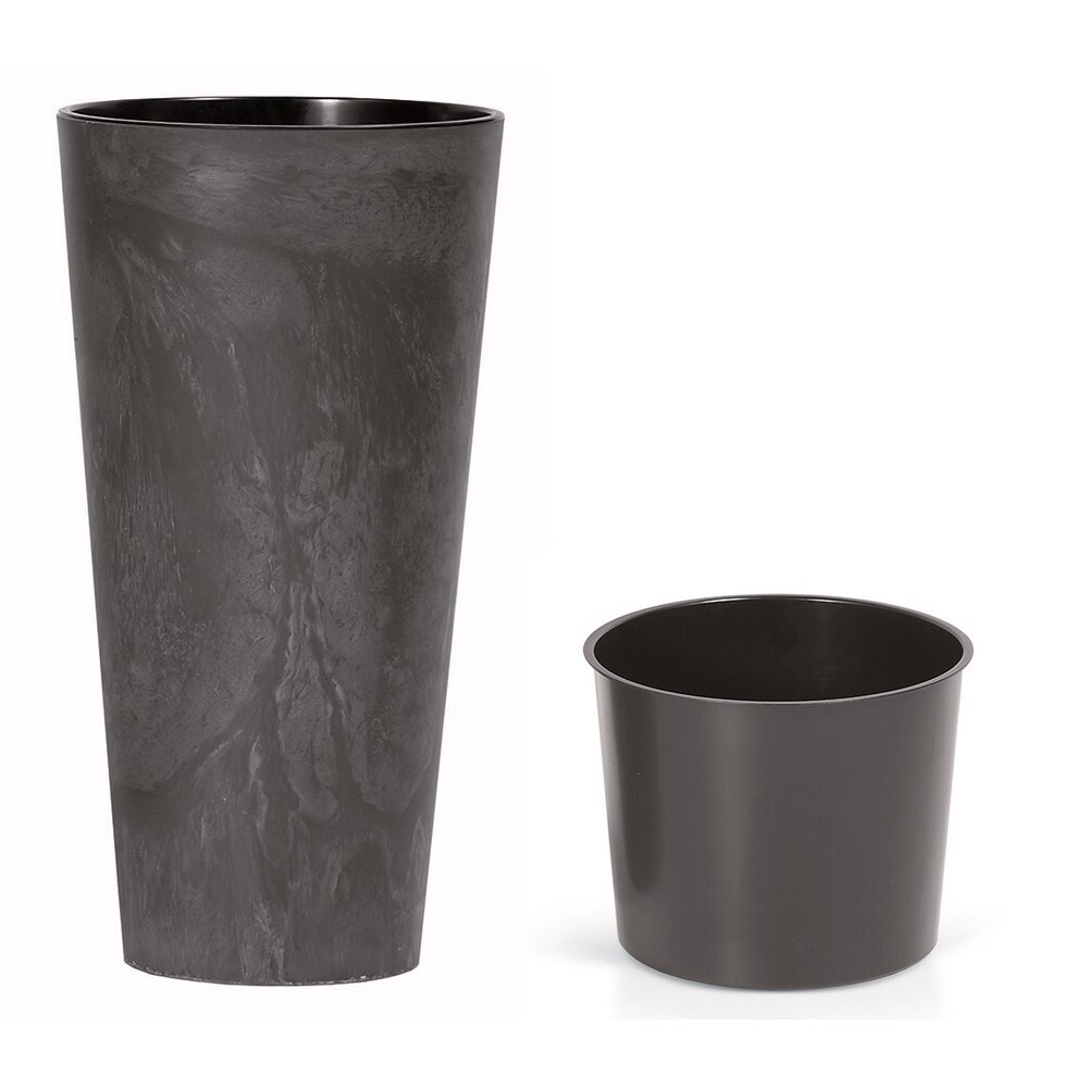 Květináč TUBUS SLIM BETON EFFECT s vkladem 30 cm