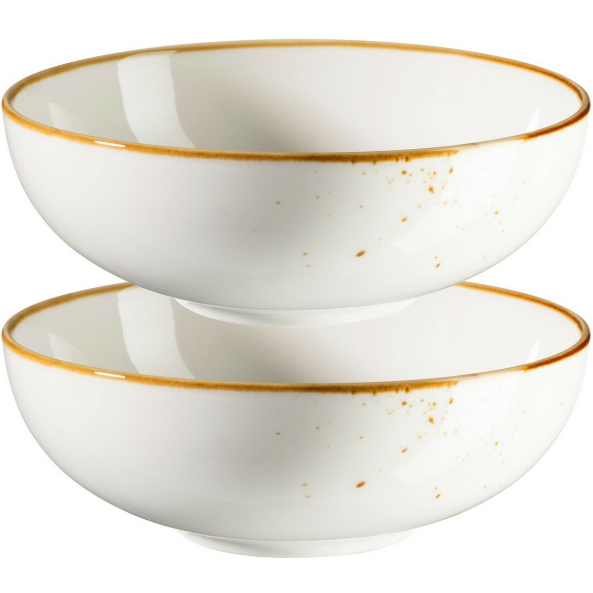 Mäser 2dílná sada misek Pintar White hnědé tečky 22 cm