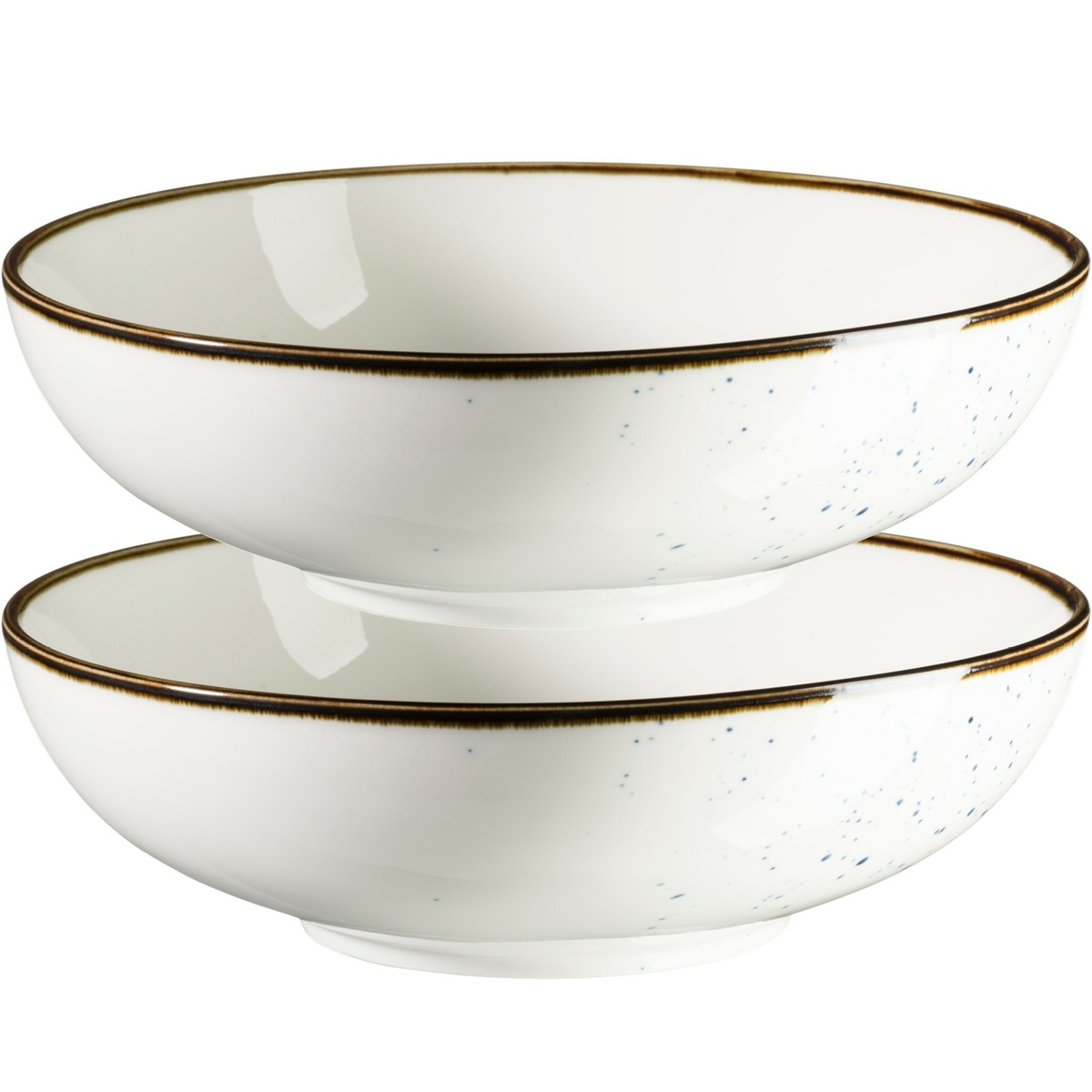 Mäser 2dílná sada misek Pintar White modré tečky 22 cm
