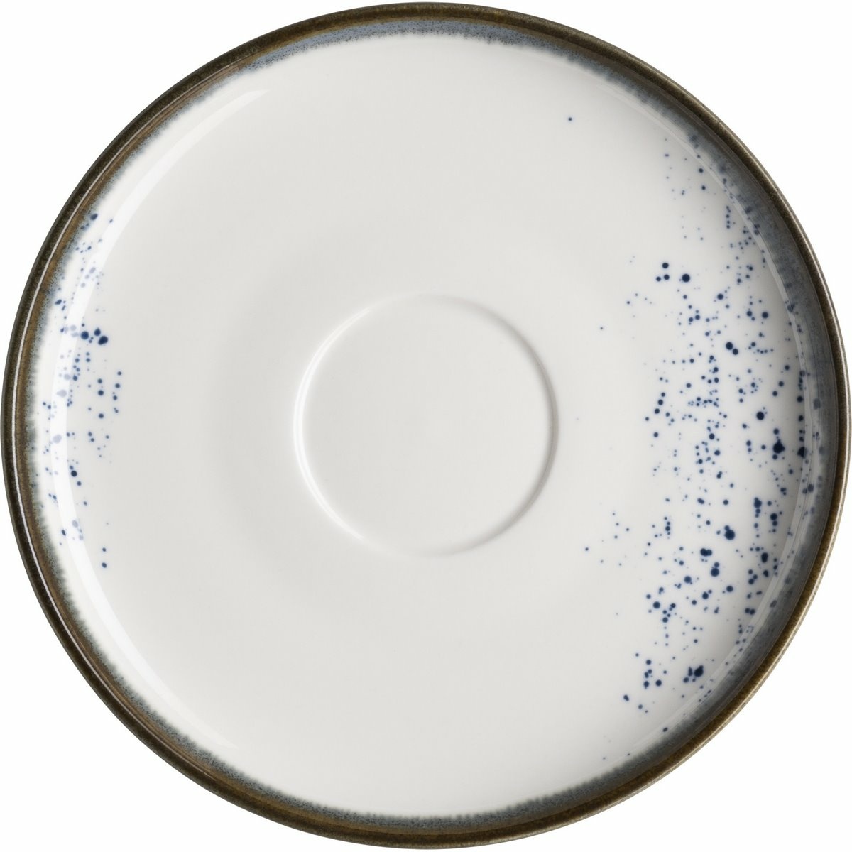 Mäser Podšálek na kávu Pintar White modré tečky 14 cm