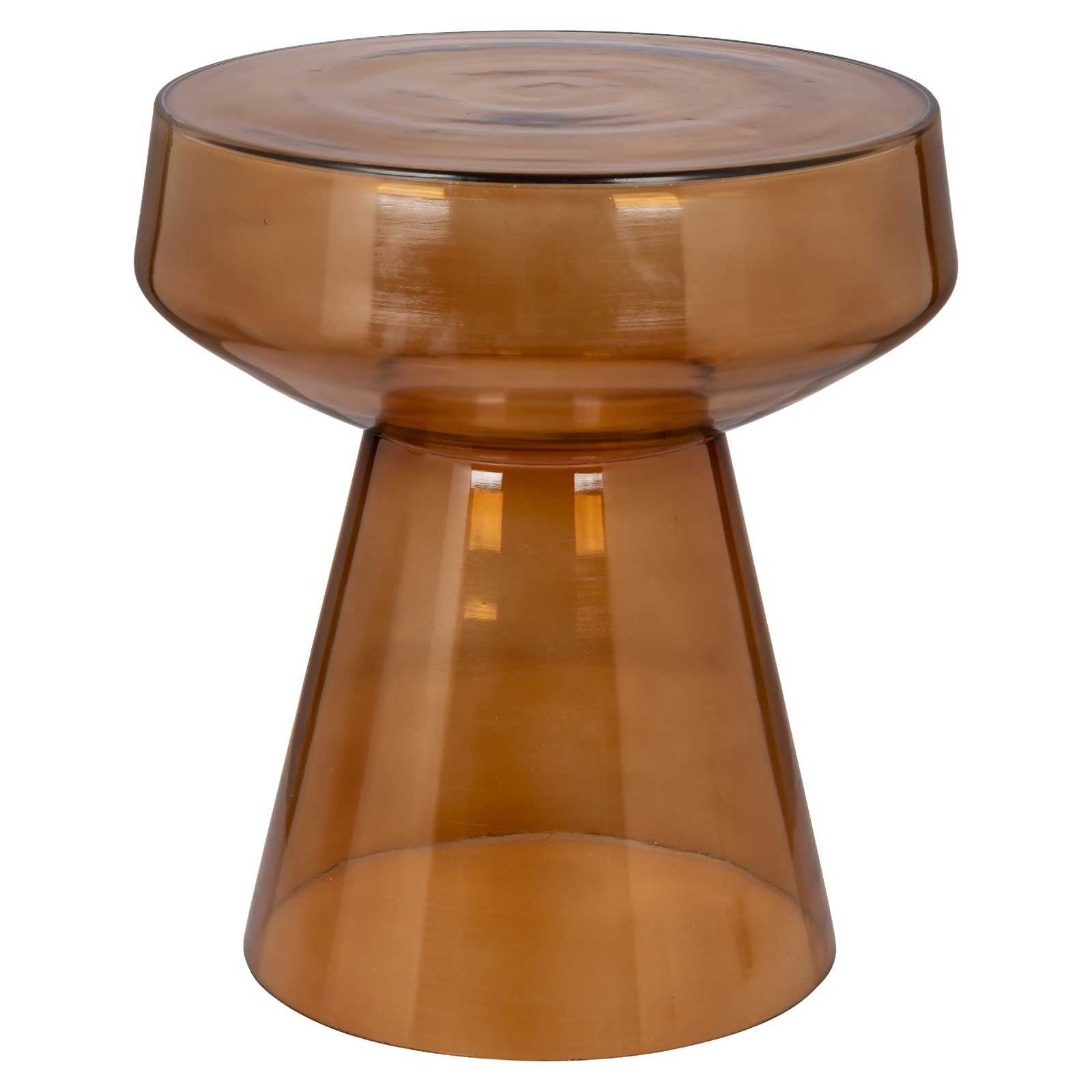 Oranžový skleněný odkládací stolek Richmond Bowen 39 cm