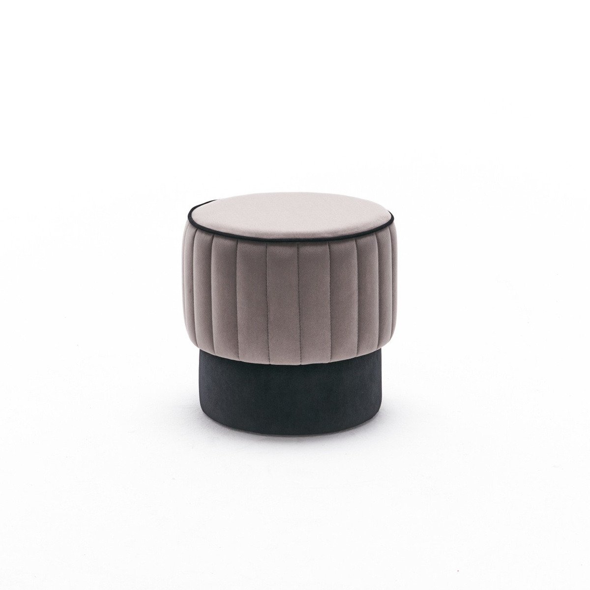 Taburet Rose Puf Grey