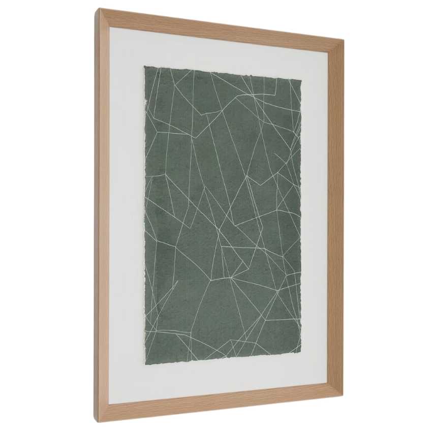 Zelený abstraktní obraz Kave Home Durkan 100 x 70 cm