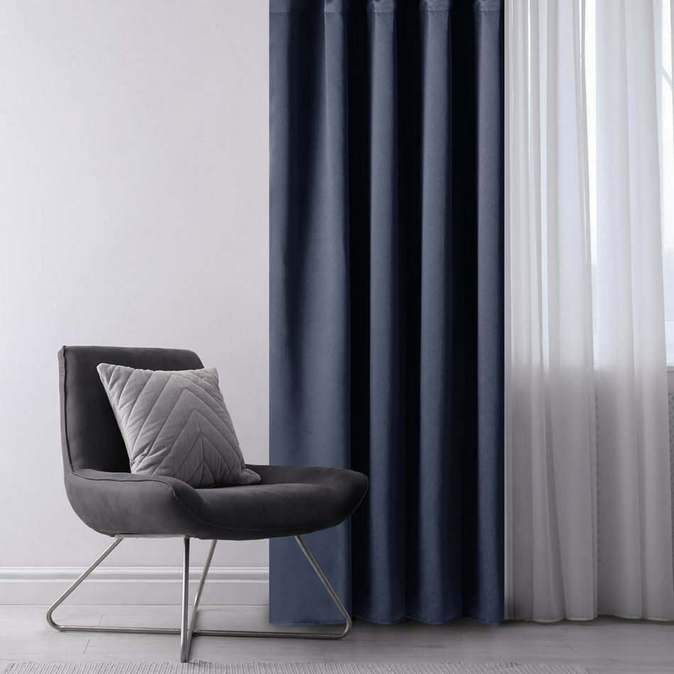 Restilo Závěs Blackout Oxford Pleat indigo