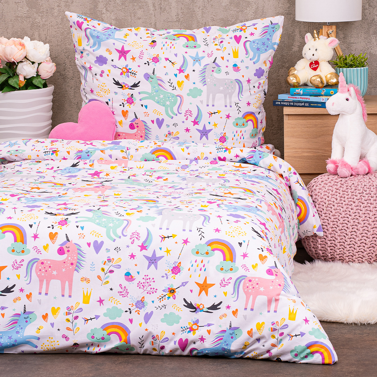 4Home Dětské bavlněné povlečení Unicorns