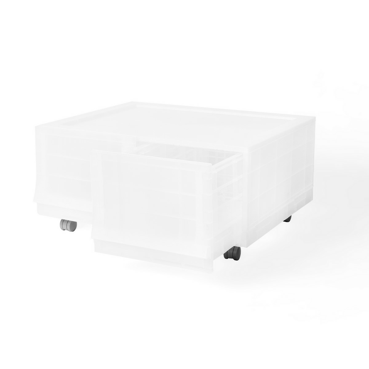 Modulární úložný box Wave twin Mist s kolečky 54