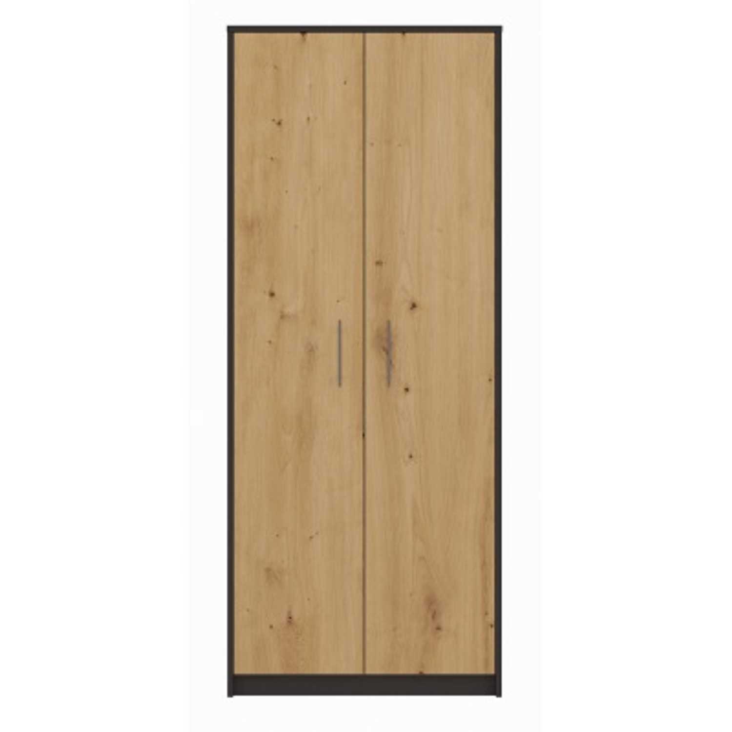 Regál Oliv 2D - antracit/dub artisan