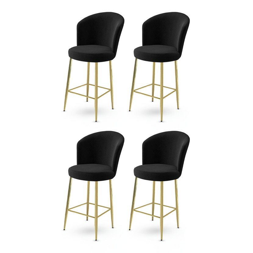 Sada barových židlí Fora Black and Gold