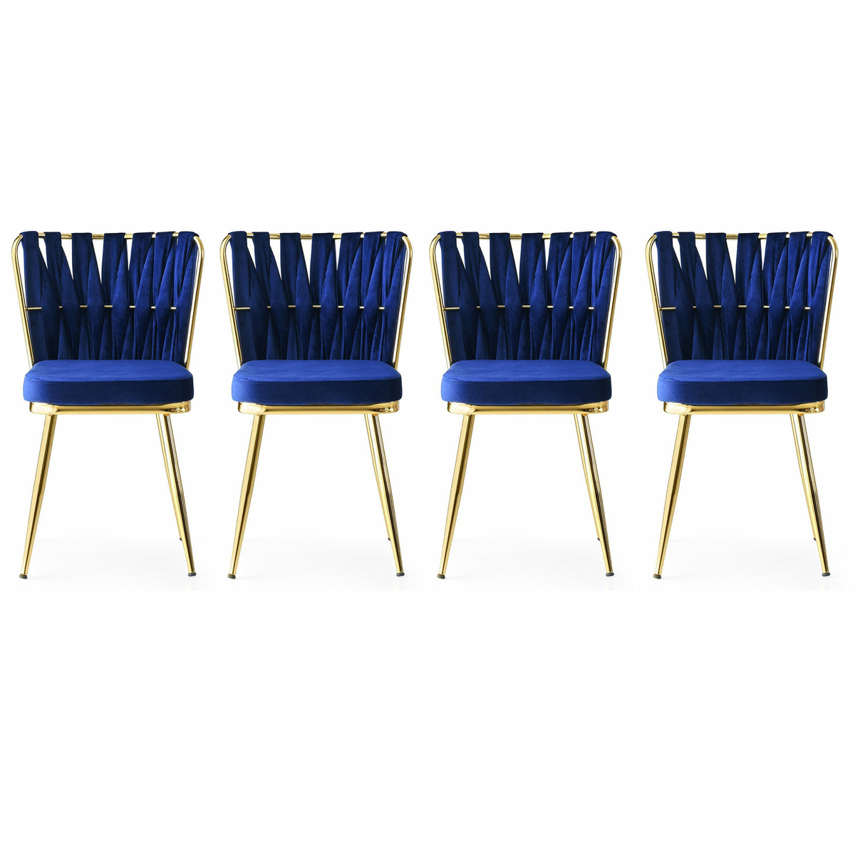 Sada jídelních židlí Kusakli Navy Blue and Gold