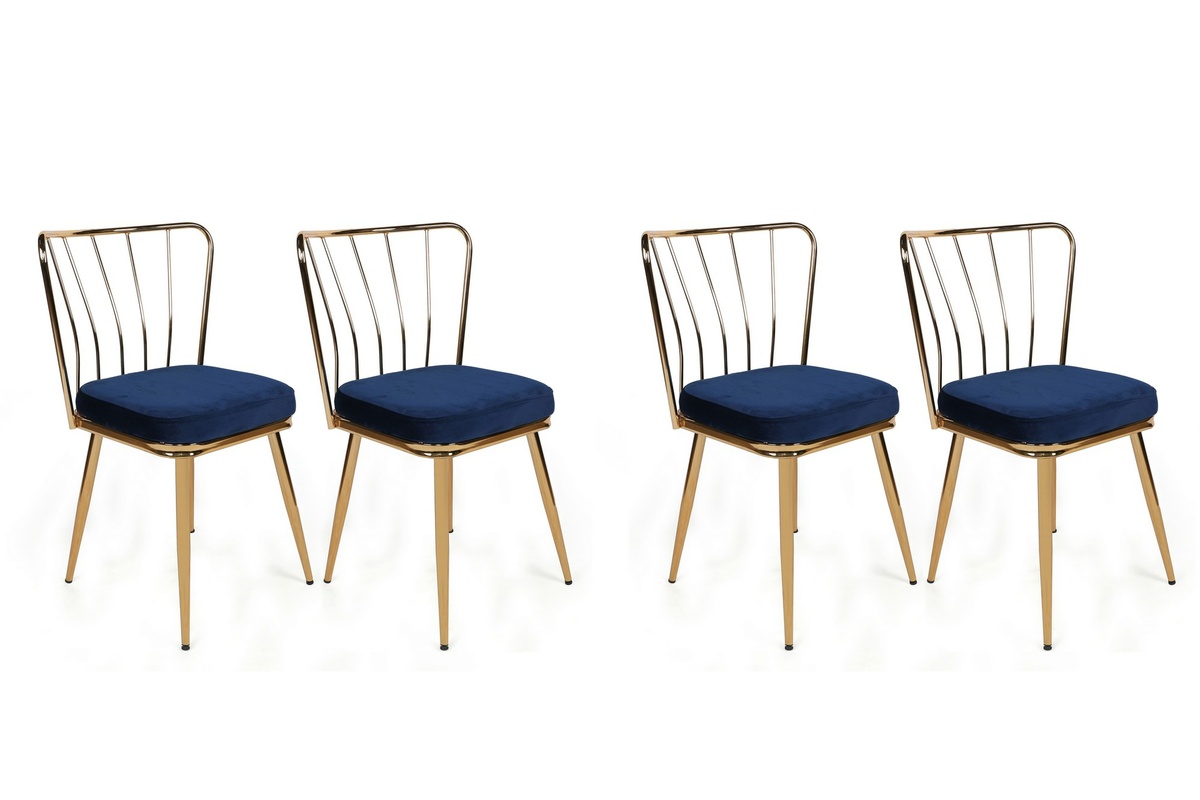 Sada jídelních židlí Yildiz Dark Blue