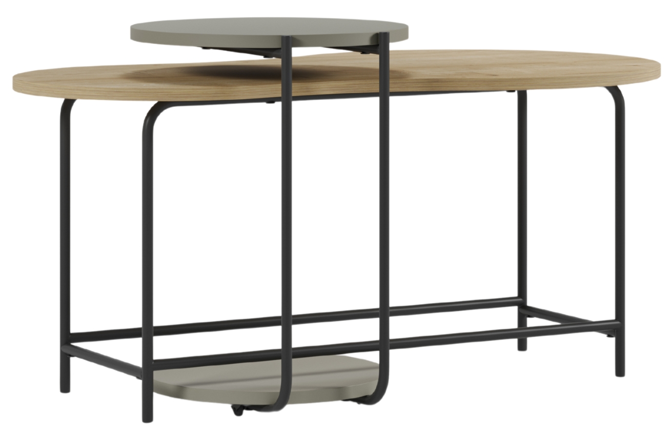 Marckeric Zelený set dvou lakovaných konferenčních stolků Rosie 102x58 / 40 cm