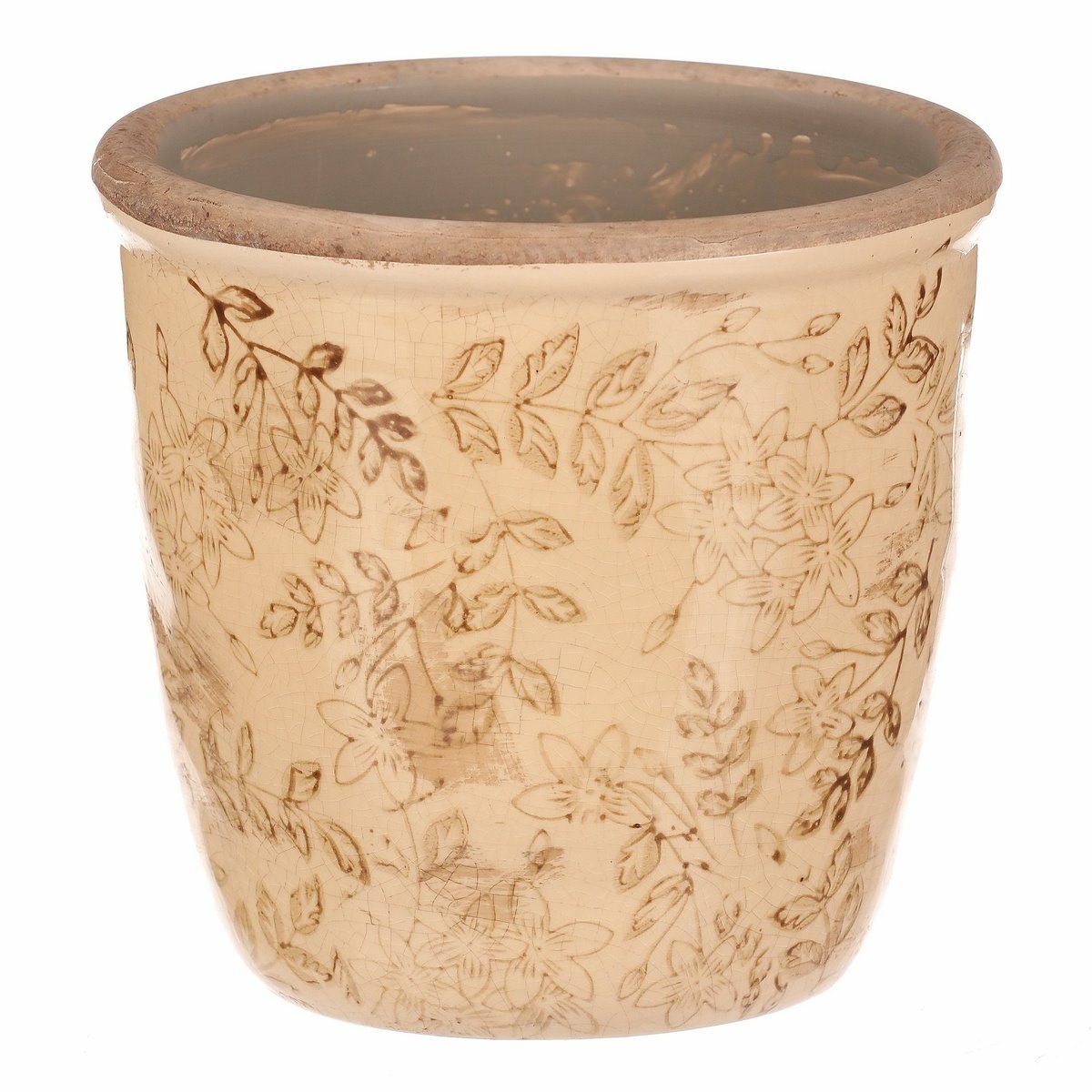 Obal keramický na květiny Flores retro