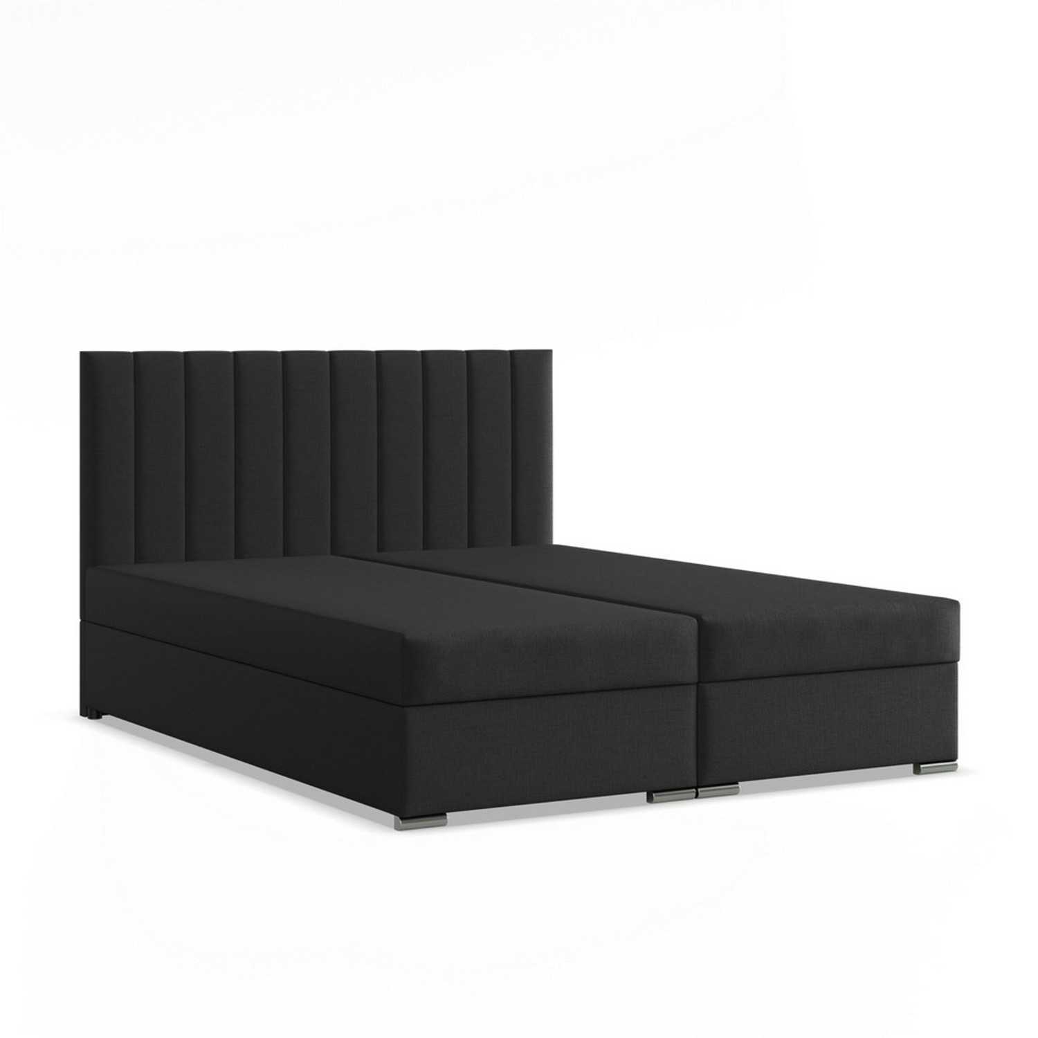 Čalouněná postel AGEN 160x200 cm s pružinovou matrací Šedá I