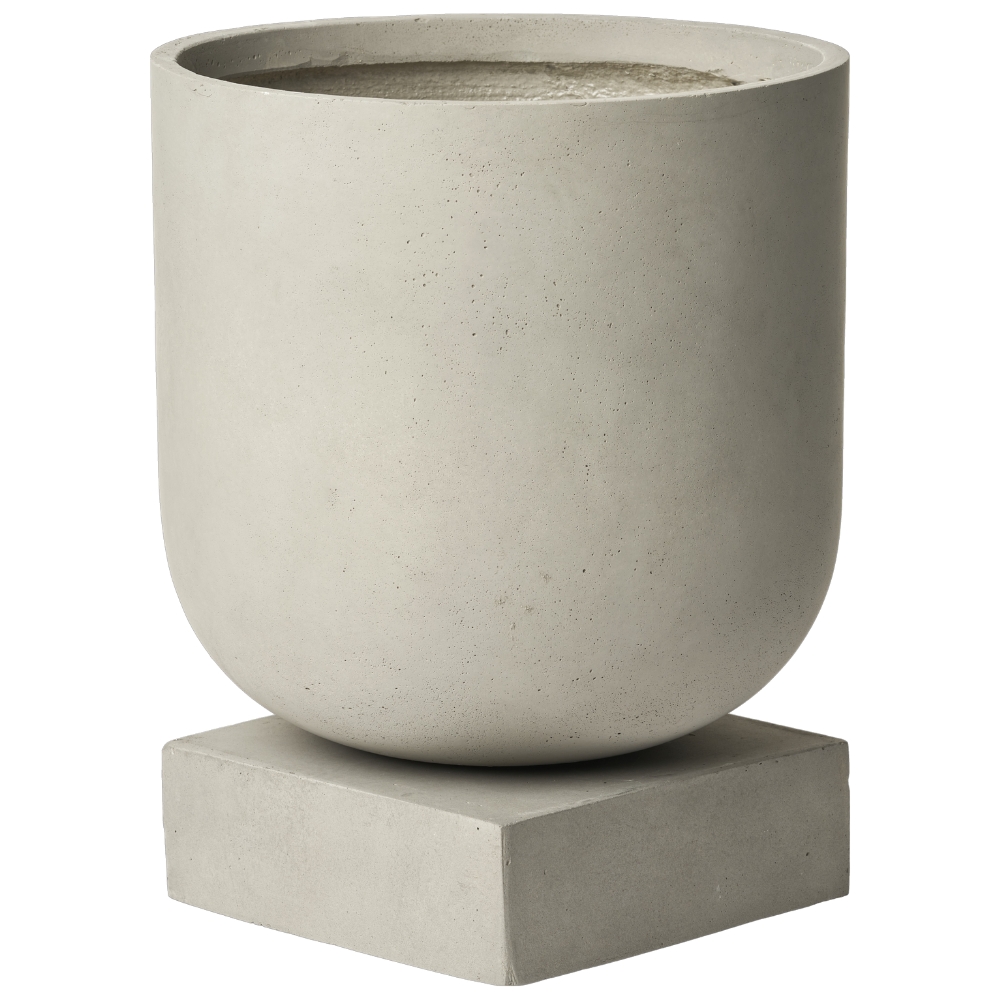 Bolia Šedý cementový květináč Podium 33 cm