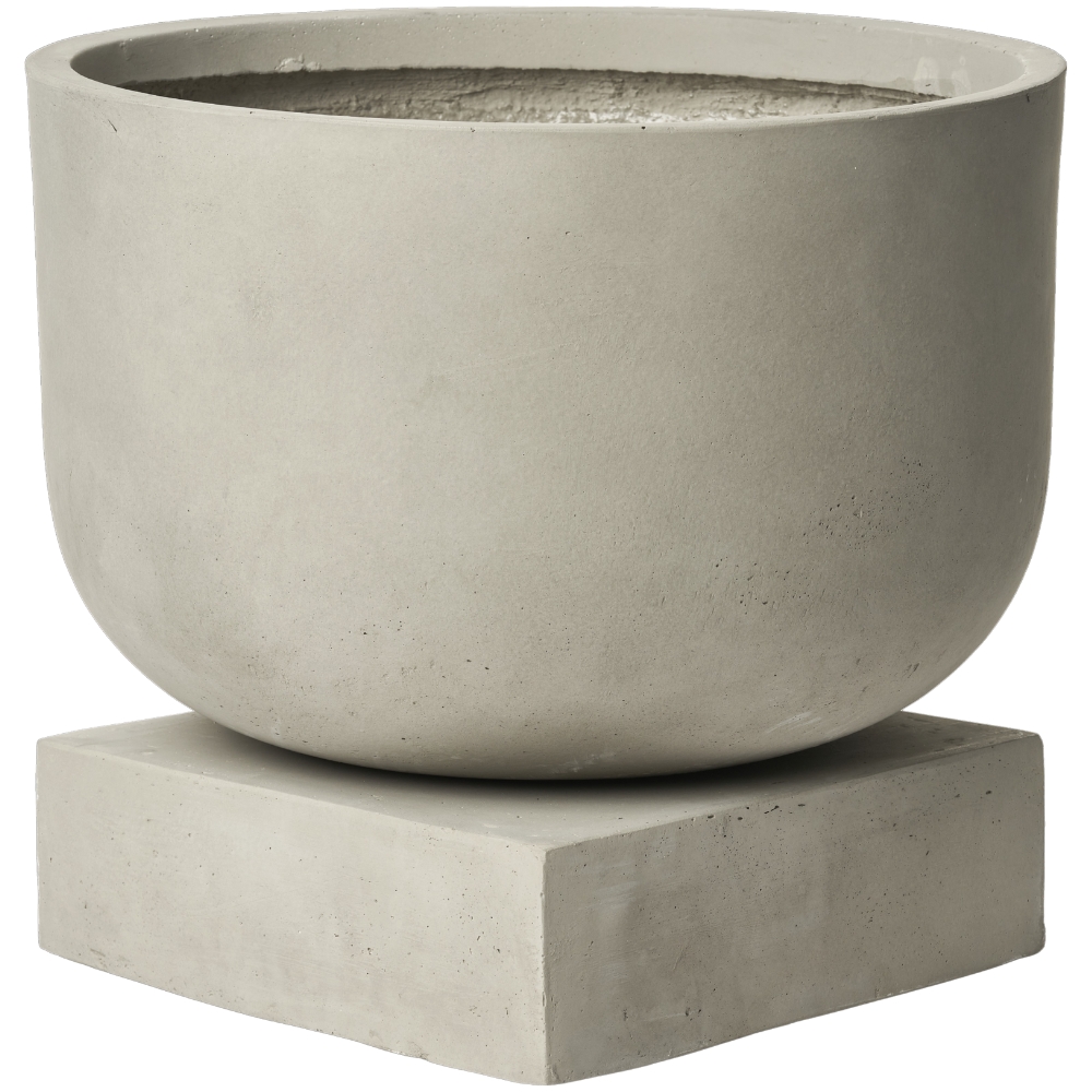 Bolia Šedý cementový květináč Podium 36 cm