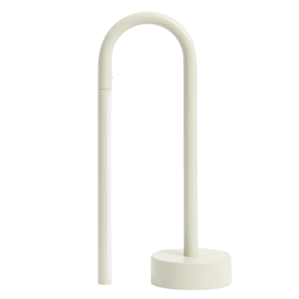 Kave Home Šedá kovová stolní LED lampa Bow
