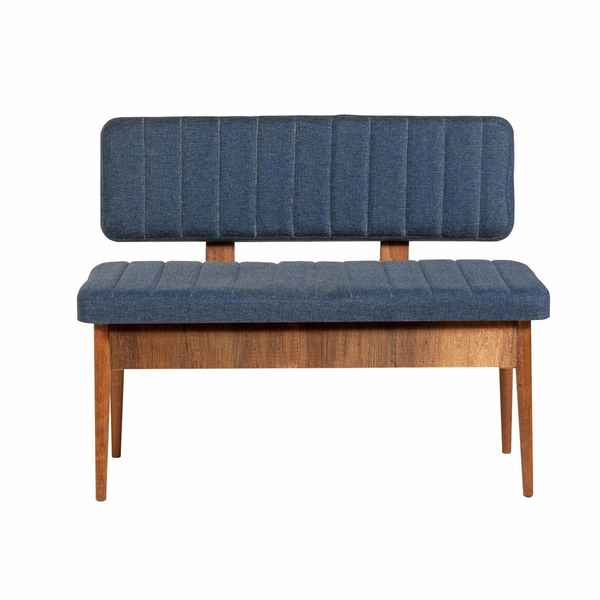 Lavice Vina Dark Blue and Walnut
