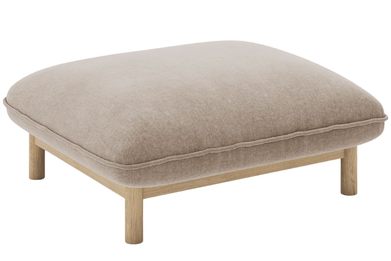 Micadoni Tmavě béžová podnožka Ada 80 x 65 cm