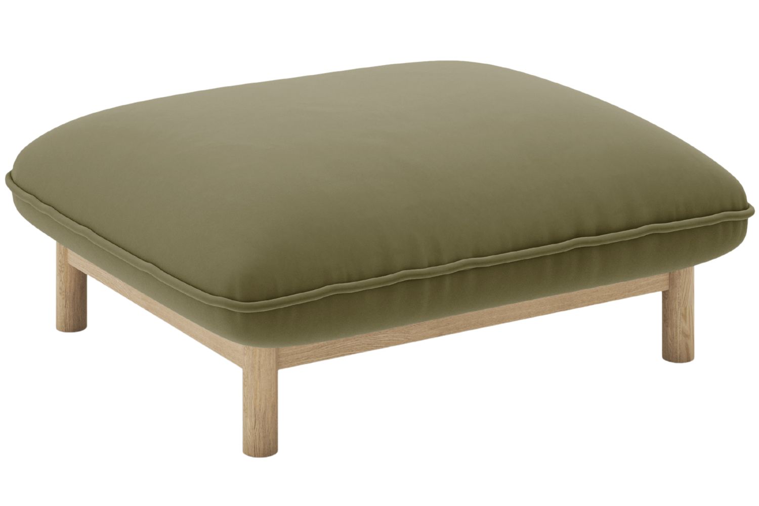 Micadoni Zelená sametová podnožka Ada 80 x 65 cm