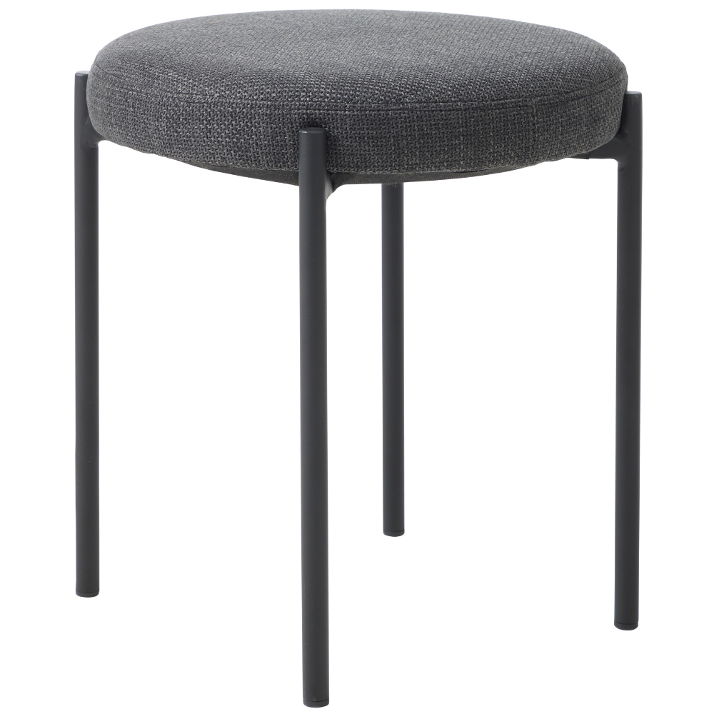 Unique Furniture Tmavě šedá čalouněná stolička Pelican 48 cm