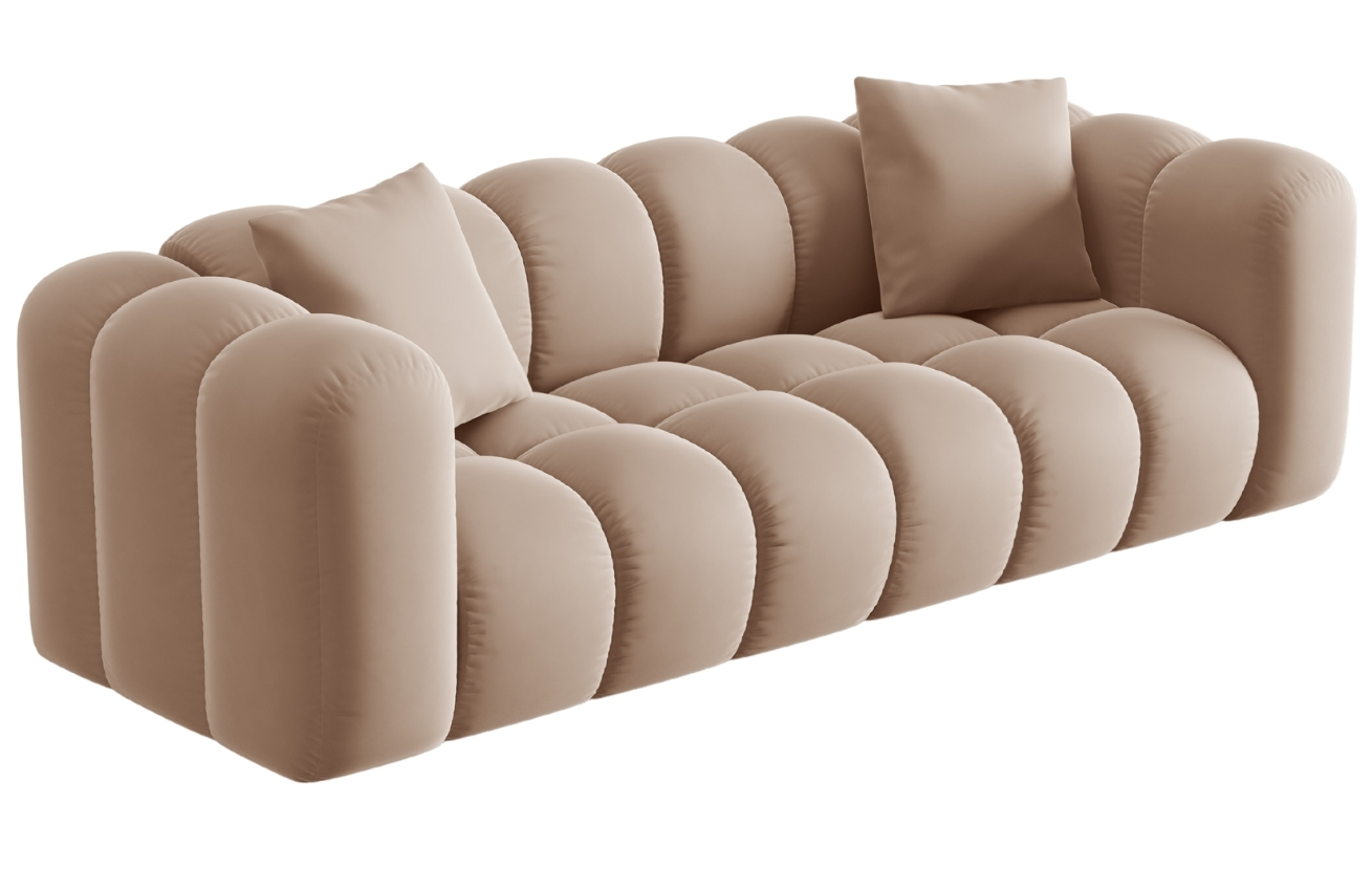 Windsor & Co Sametová pohovka Halley 242 cm