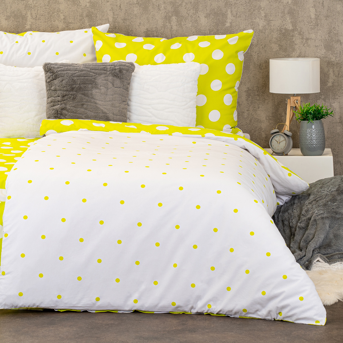 4Home Bavlněné povlečení Zelený puntík