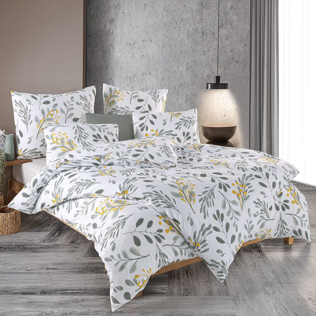 BedTex Bavlněné povlečení Floranc šedá